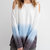 Tie Dyed Terry Cold Shoulder Top - Blue