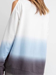 Tie Dyed Terry Cold Shoulder Top