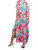 Tropical Print Peach Blossom Maxi Dress In Bubble Gum