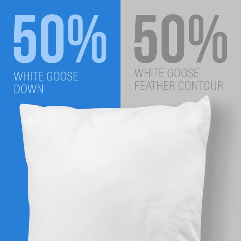 Feather-fil Pillow, White