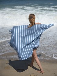 Livia Peshtemal Beach Towel - Navy Blue