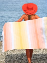 Rainbow Turkish Cotton Peshtemal Beach Towel