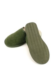 Mens Ellis Sheepskin Slippers - Olive