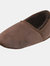 Mens Full Sheepskin Turn Slippers - Chocolate - Chocolate