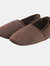 Mens Full Sheepskin Turn Slippers - Chocolate