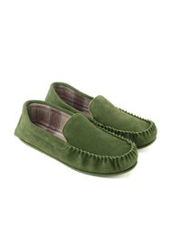 Mens Harris Suede Moccasins - Olive