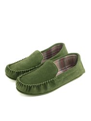 Mens Harris Suede Moccasins - Olive - Olive