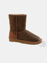 Mens Jake Sheepskin Boots - Chocolate - Chocolate