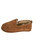 Mens Sheepskin Lined Soft Suede Sole Slippers - Chestnut