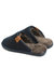 Mens Tipped Sheepskin Slippers - Navy