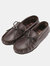 Unisex Fabric Lined Moccasins - Dark Brown - Dark Brown