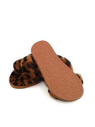 Womens/Ladies Delilah Leopard Print Sheepskin Slippers