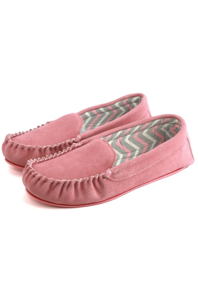 Womens/Ladies Ffion Suede Moccasins - Blush - Blush