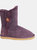 Womens/Ladies Lacey Sheepskin Button Boots - Purple - Purple