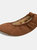 Womens/Ladies Sheepskin Lined Ballerina Slippers - Chestnut - Chestnut