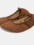 Womens/Ladies Sheepskin Lined Ballerina Slippers - Chestnut