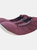 Womens/Ladies Sheepskin Lined Ballerina Slippers - Plum