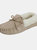 Womens/Ladies Soft Sole Wool Lined Moccasins- Camel - Camel