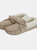 Womens/Ladies Soft Sole Wool Lined Moccasins- Camel