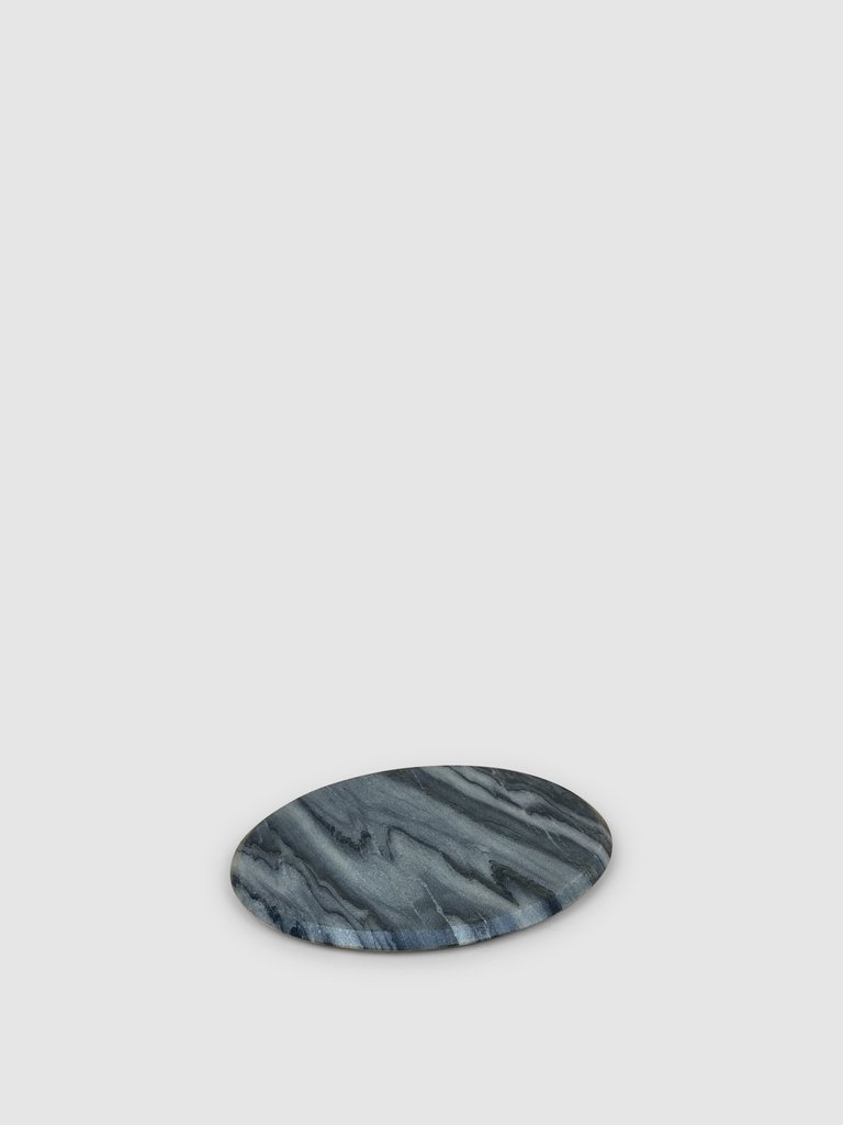 Black Oval Marble Tray