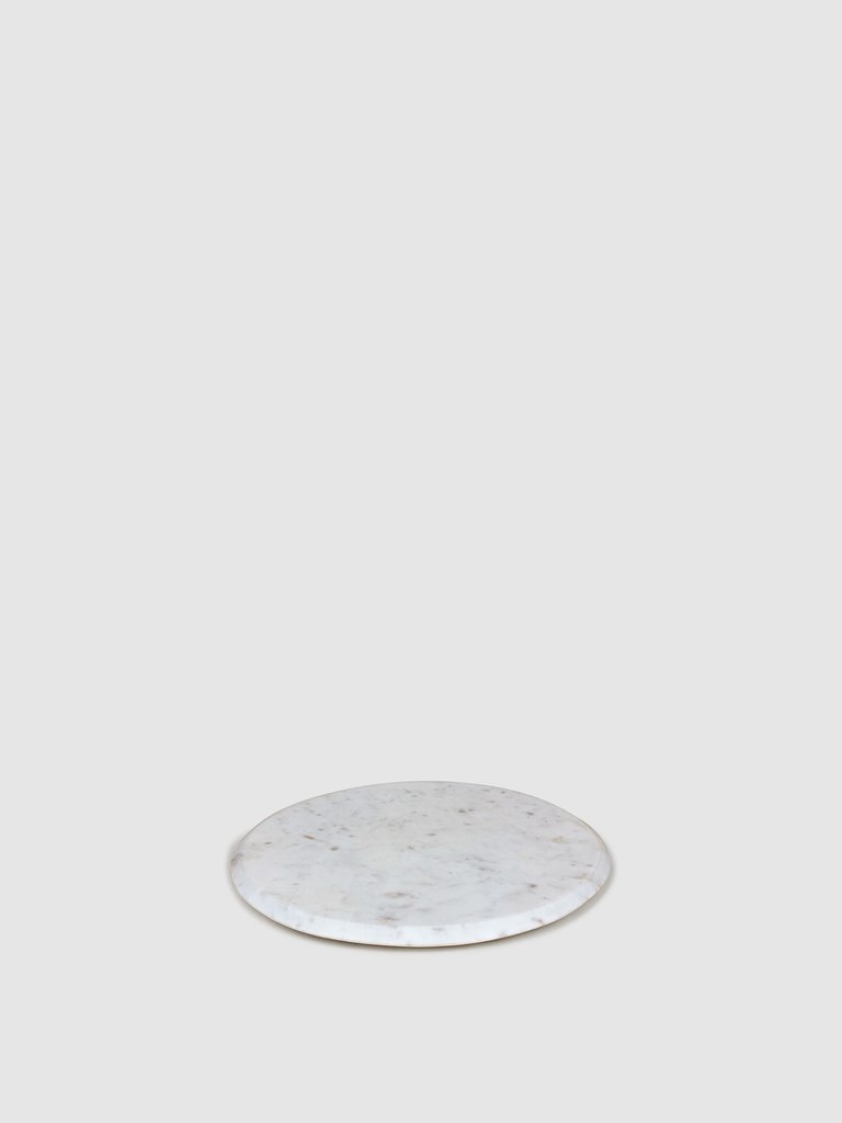 White Oval Marble Tray