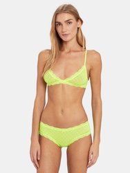 Delirious Lace French Brief - Yellow