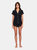 Gisele Short PJ Set - Black/Sorbet Pink