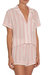 Umbrella Stripe Woven Shorty Pajamas Set - Pink/Ivory