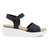 Flowt Wedge Sandal In Black - Black