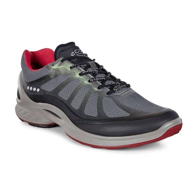 Men's Biom Fjuel Racer Sneaker In Black/dark Shadow/tomato