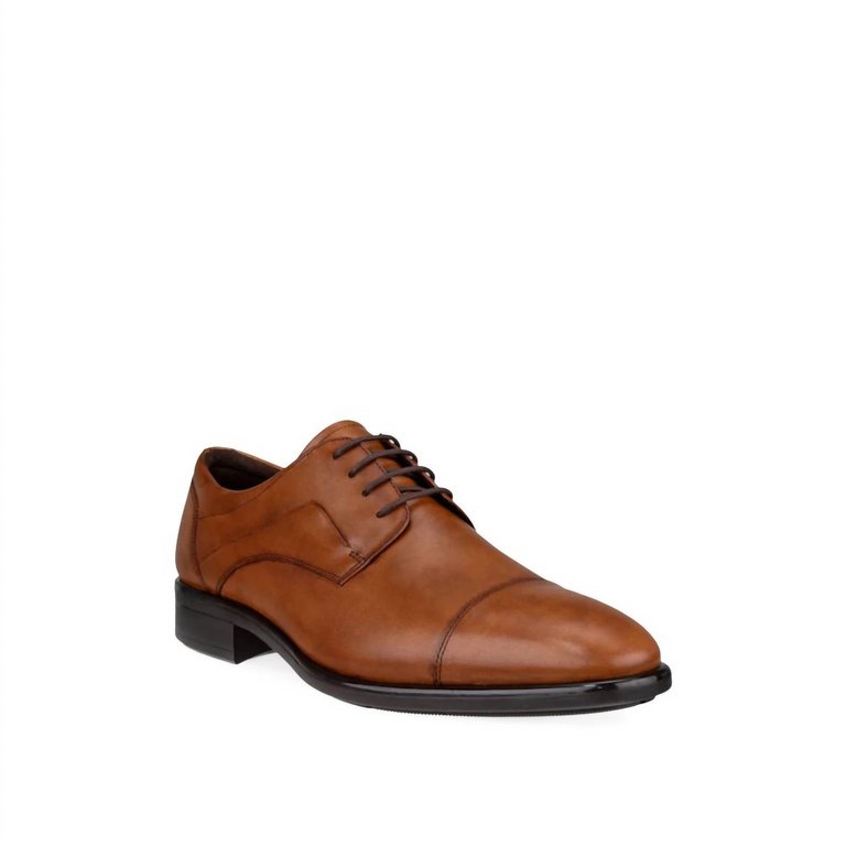 Men's Citytray 2 Cap Toe Dress Shoe In Amber