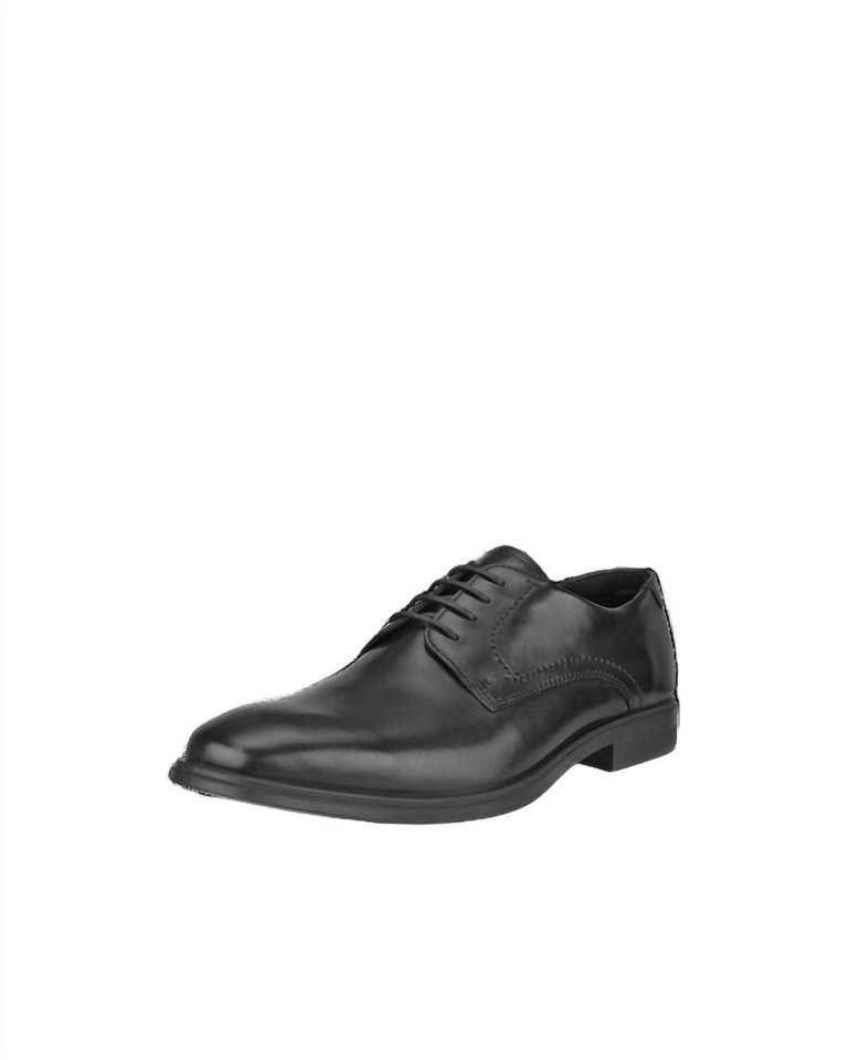 Men's Melbourne Tie Derby Shoe In Black - Black