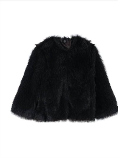 Echo Faux Fur Cropped Nirvana Jacket In Black product