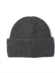 Perfect Ribbed Beanie - Charcoal