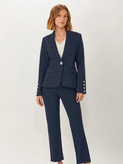 Ecru Designs Classic Blazer - Navy Pinstripe product