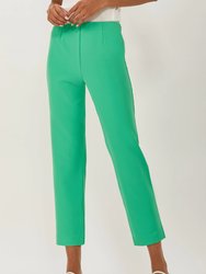 Sutton Cropped Cigarette Pant - Spring Green