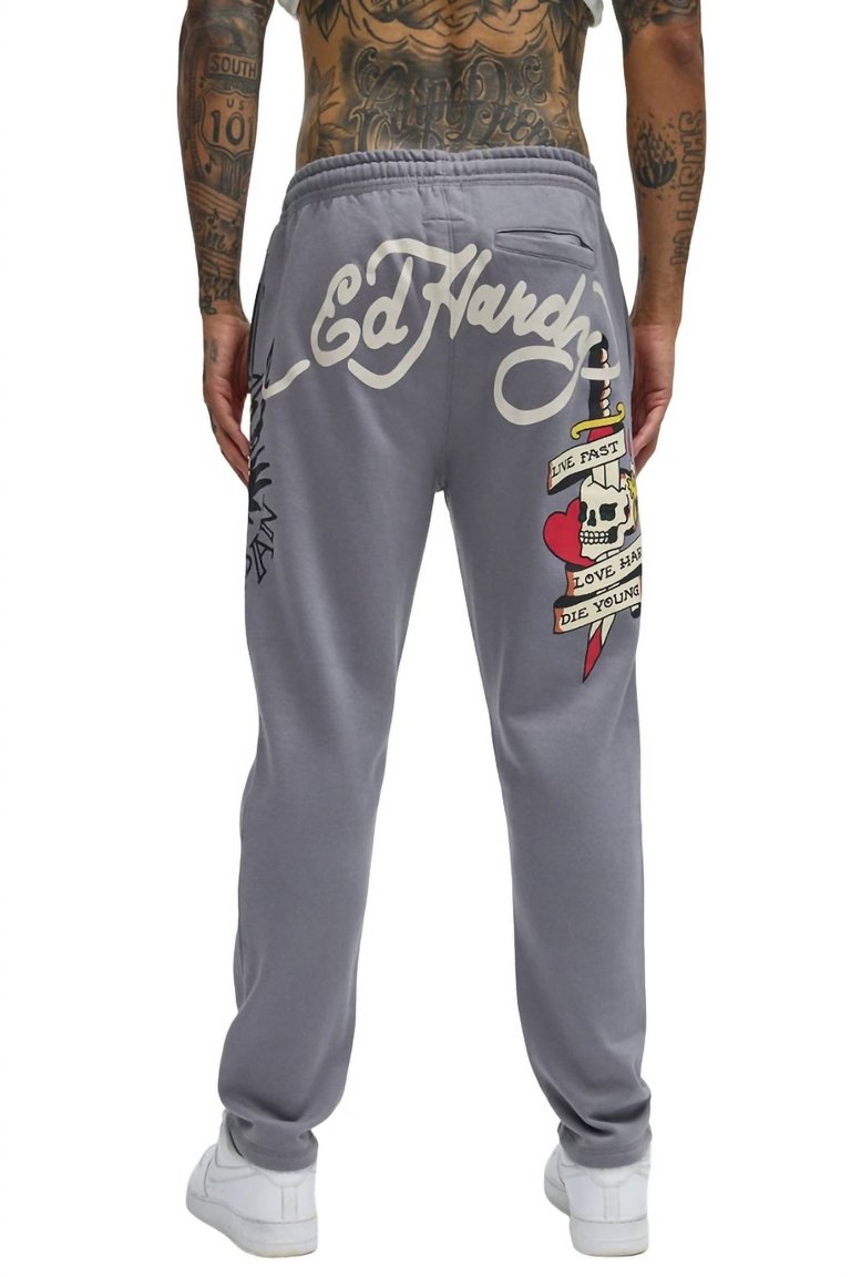 Lsk Love Skull Kills Sweatpant In Light Gray