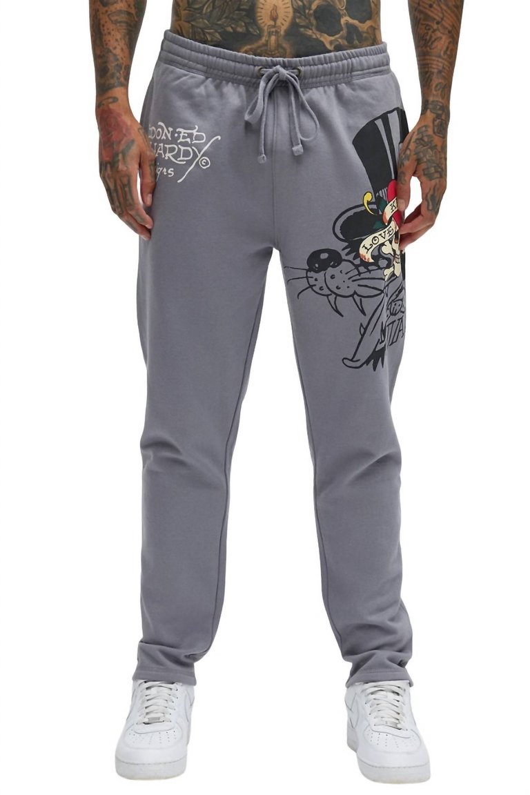 Lsk Love Skull Kills Sweatpant In Light Gray - Light Gray