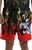 Men's Fire Lks Skull Mesh Short In Black - Black