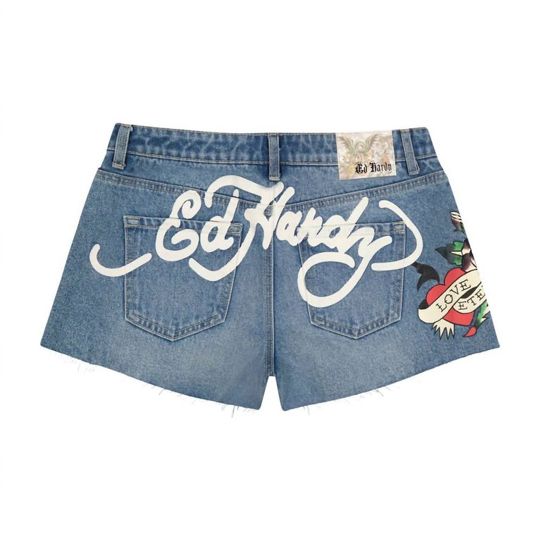 Women's Love Eternal Denim Short In Light Vintage