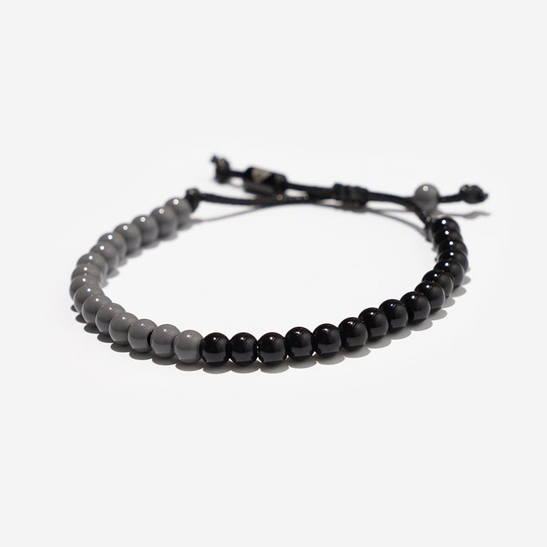 Brooklyn Nets Adjustable Bead Bracelet - Black