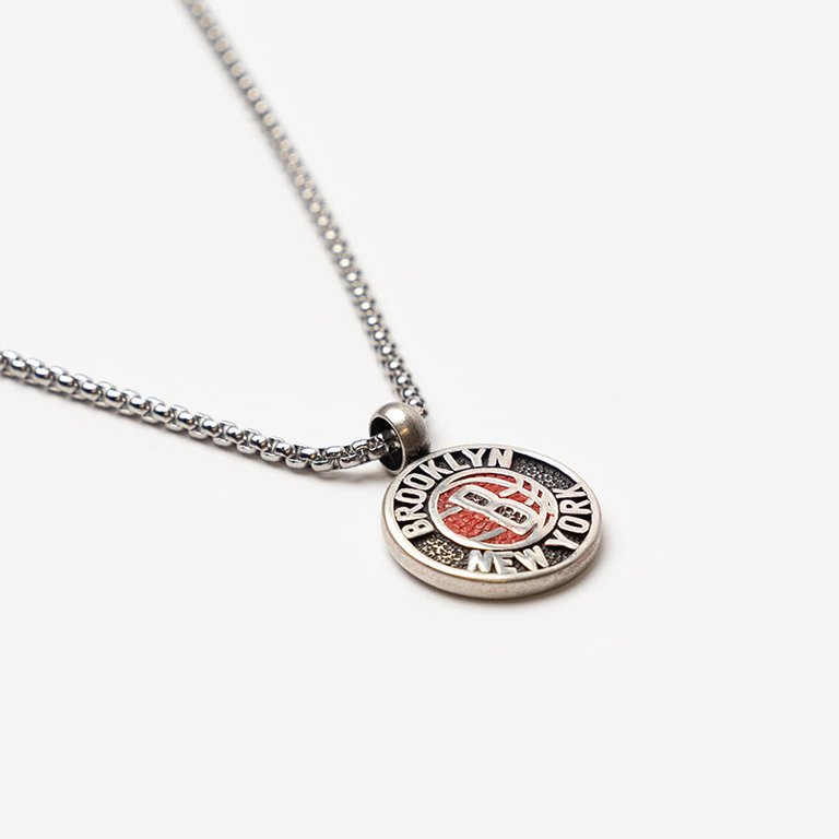 Brooklyn Nets "New York" Necklace - Silver