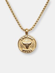 Chicago Bulls Logo Necklace - Gold
