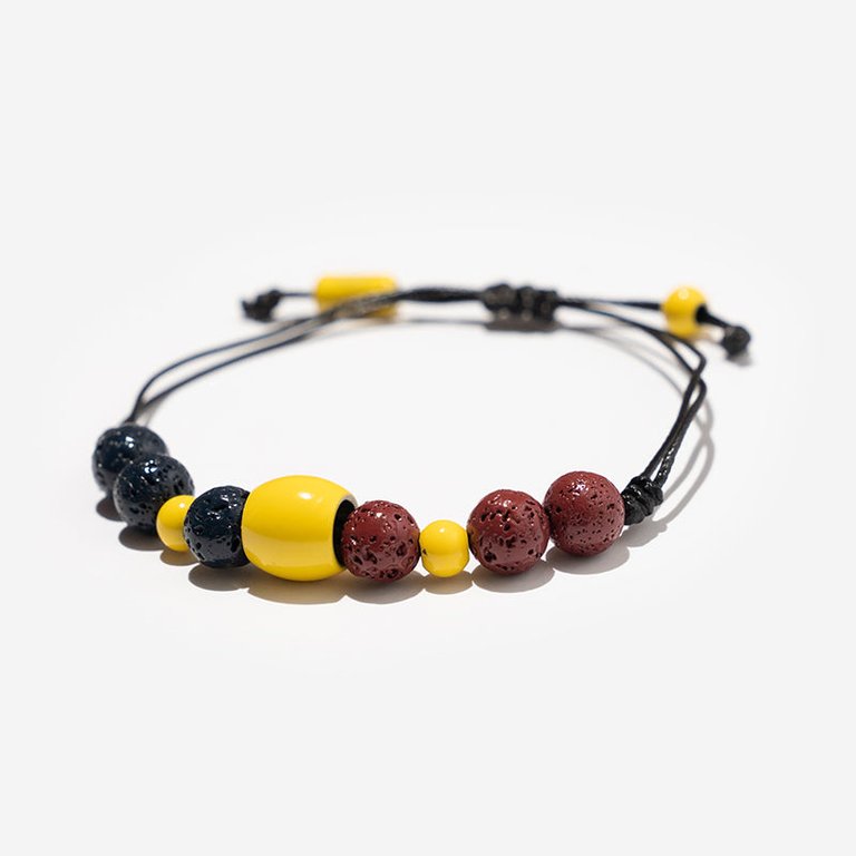 Denver Nuggets Adjustable Lava Stone Bracelet - Multi