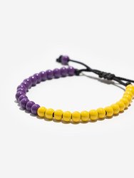 Los Angeles Lakers Adjustable Bead Bracelet - Multi