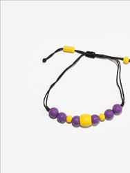 Los Angeles Lakers Adjustable Lava Stone Bracelet