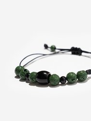 Milwaukee Bucks Adjustable Lava Stone Bracelet - Multi