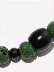 Milwaukee Bucks Adjustable Lava Stone Bracelet