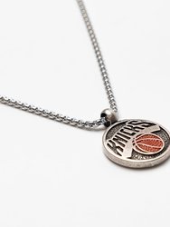 New York Knicks Basketball Necklace - Silver