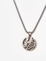 San Antonio Spurs Half Logo Necklace - Silver